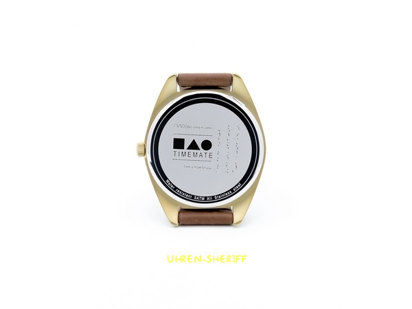 Einzeigeruhr für Damen von TIMEMATE - Mate 302 Gold Brown Gold